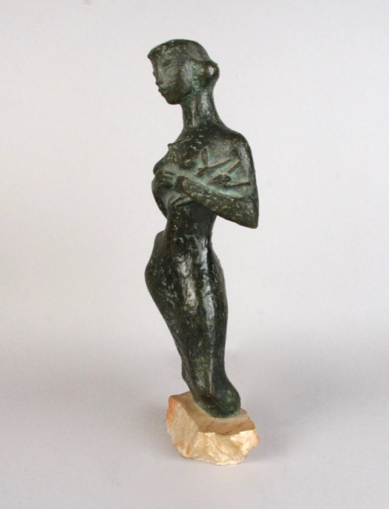 Statue En Bronze Dune Femme Corpulente A Gauche 19 X 11 X 16 Cm main image 0