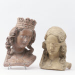 Pair of busts with Ecclesia and Synagoga