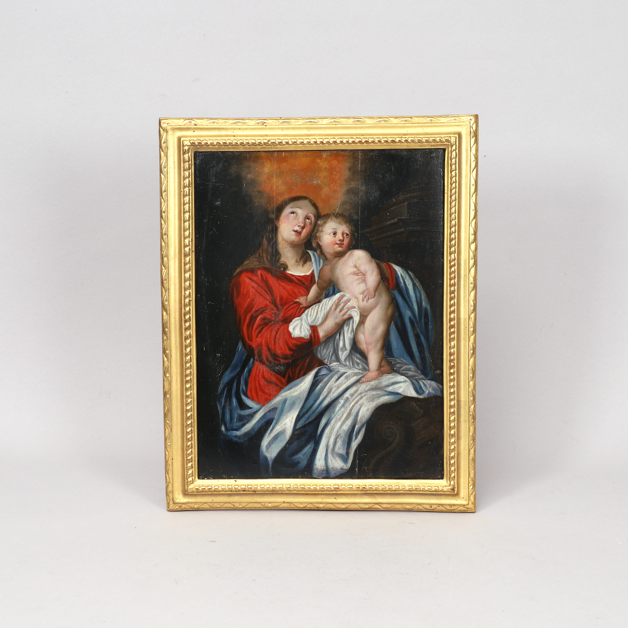 Vierge à l'Enfant d'après Van Dyck Virgin and Child - Image 1