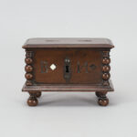 A walnut masonic ballot box