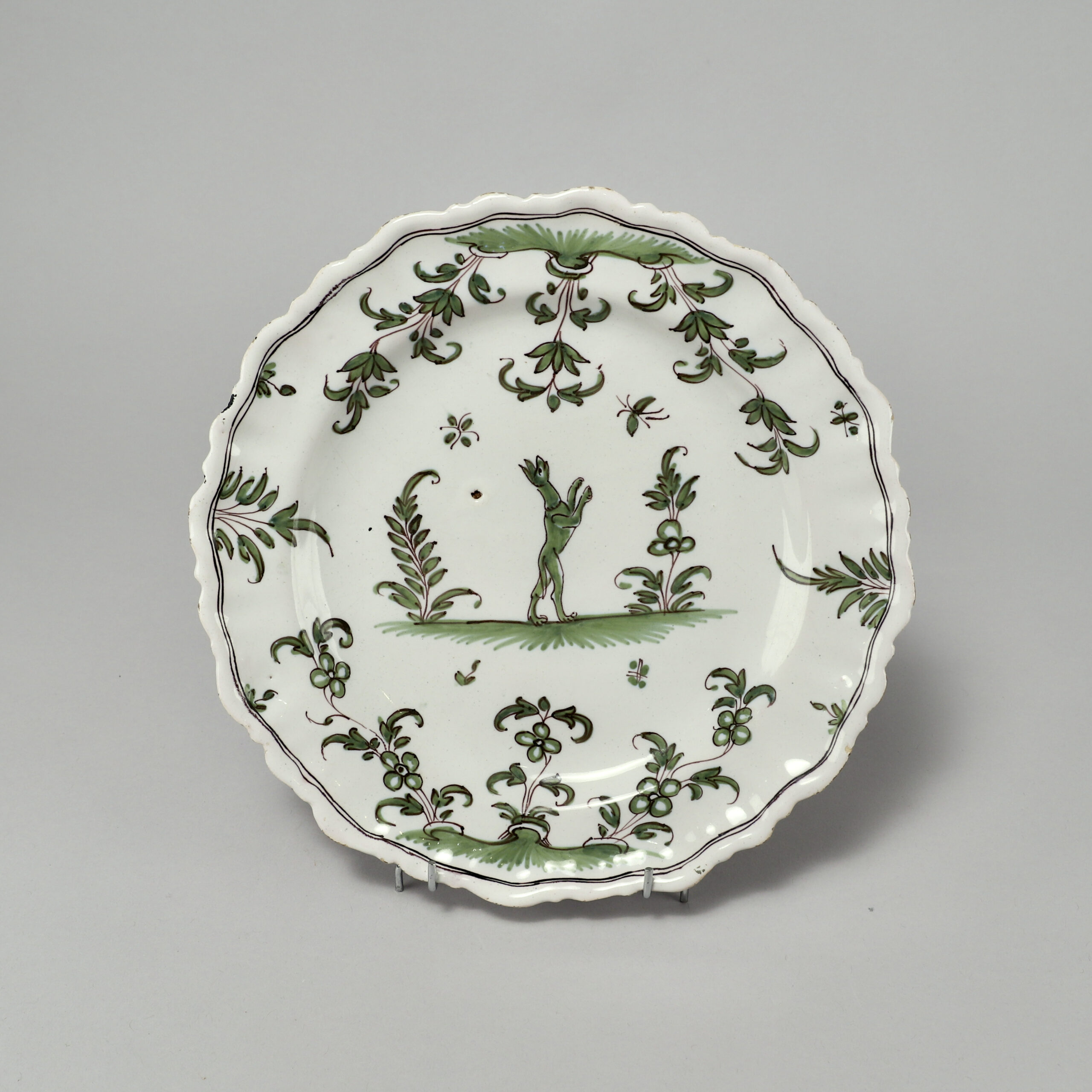 Assiette faience Moustier 18e Moustiers's plate - Image 1
