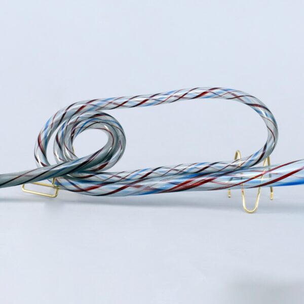 Conscript’s bugle with blue and red spirals