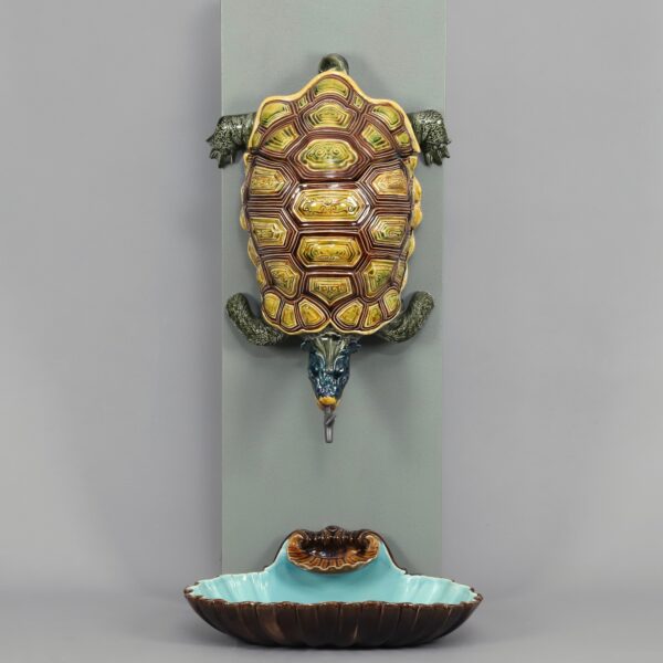 Turtle wall fountain — Sarreguemines porcelain