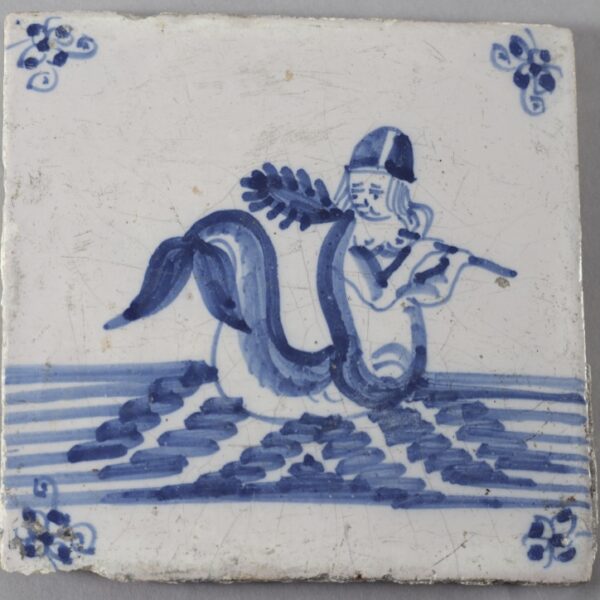 Carreau de faïence - Triton