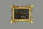 Regence frame with bear hunt scene