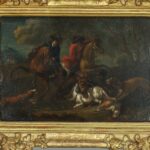 Regence frame with bear hunt scene - Image 6